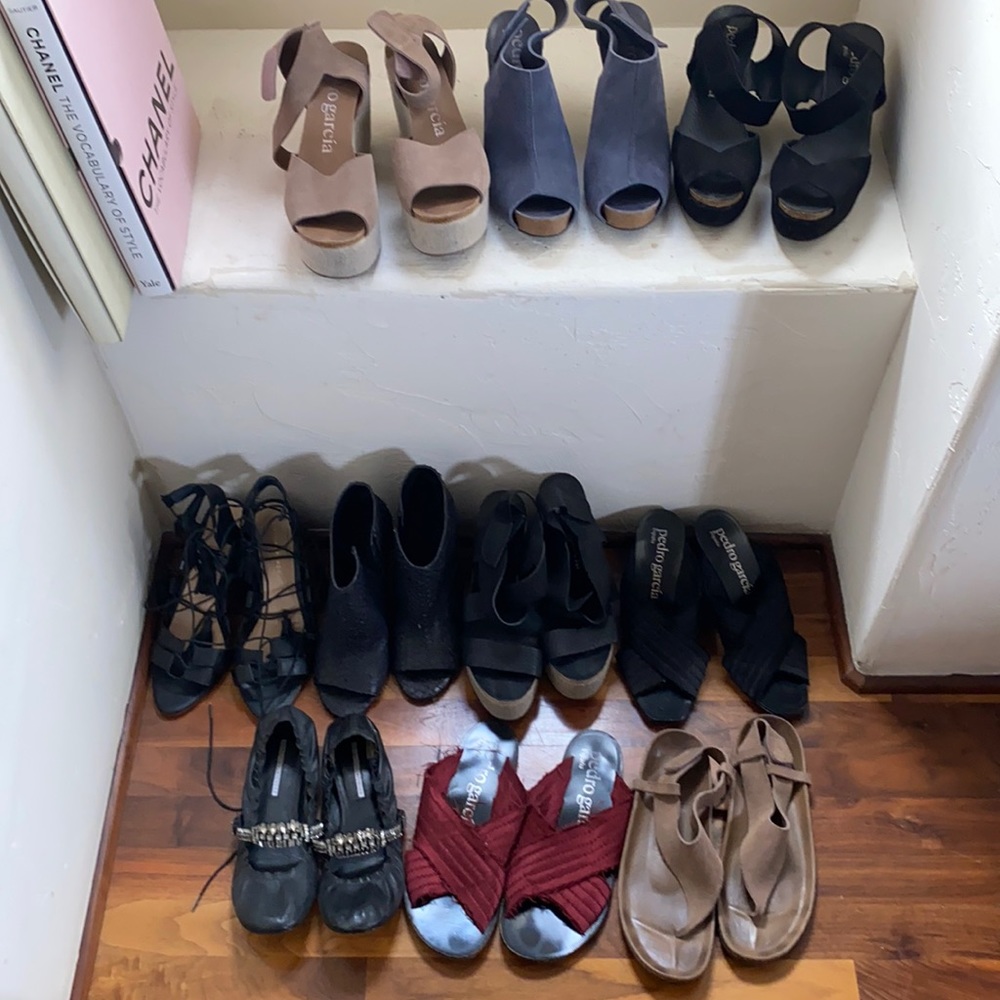 Pedro Garcia, Vera Wang, Vince and Loeffler Randall shoes all in good condition